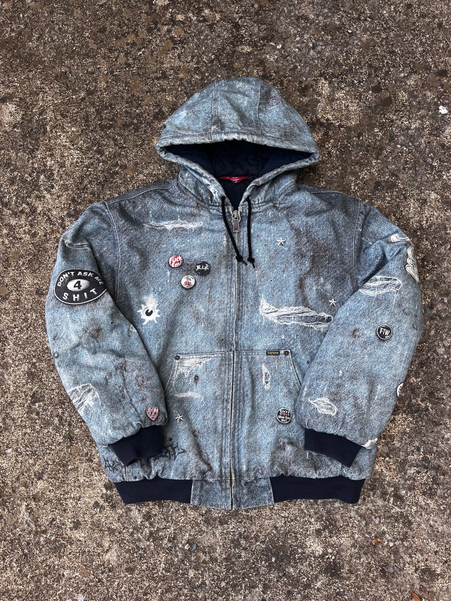 SUPREME TROMP L'OEIL DENIM JACKET (M)