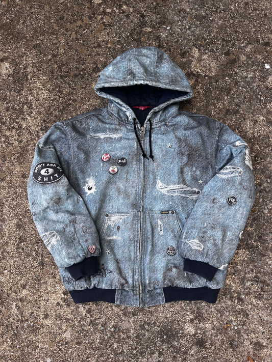 SUPREME TROMP L'OEIL DENIM JACKET (M)
