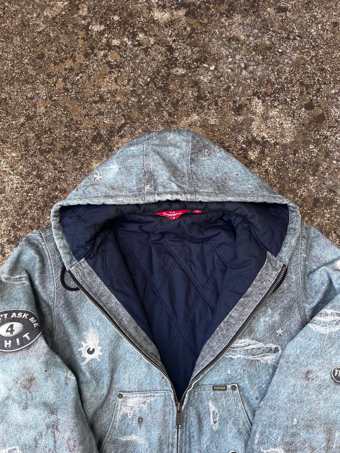 SUPREME TROMP L'OEIL DENIM JACKET (M)