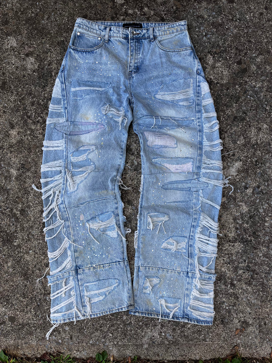 WHO DECIDES WAR ULTRA FLARE DISTRESSED DENIM (34)