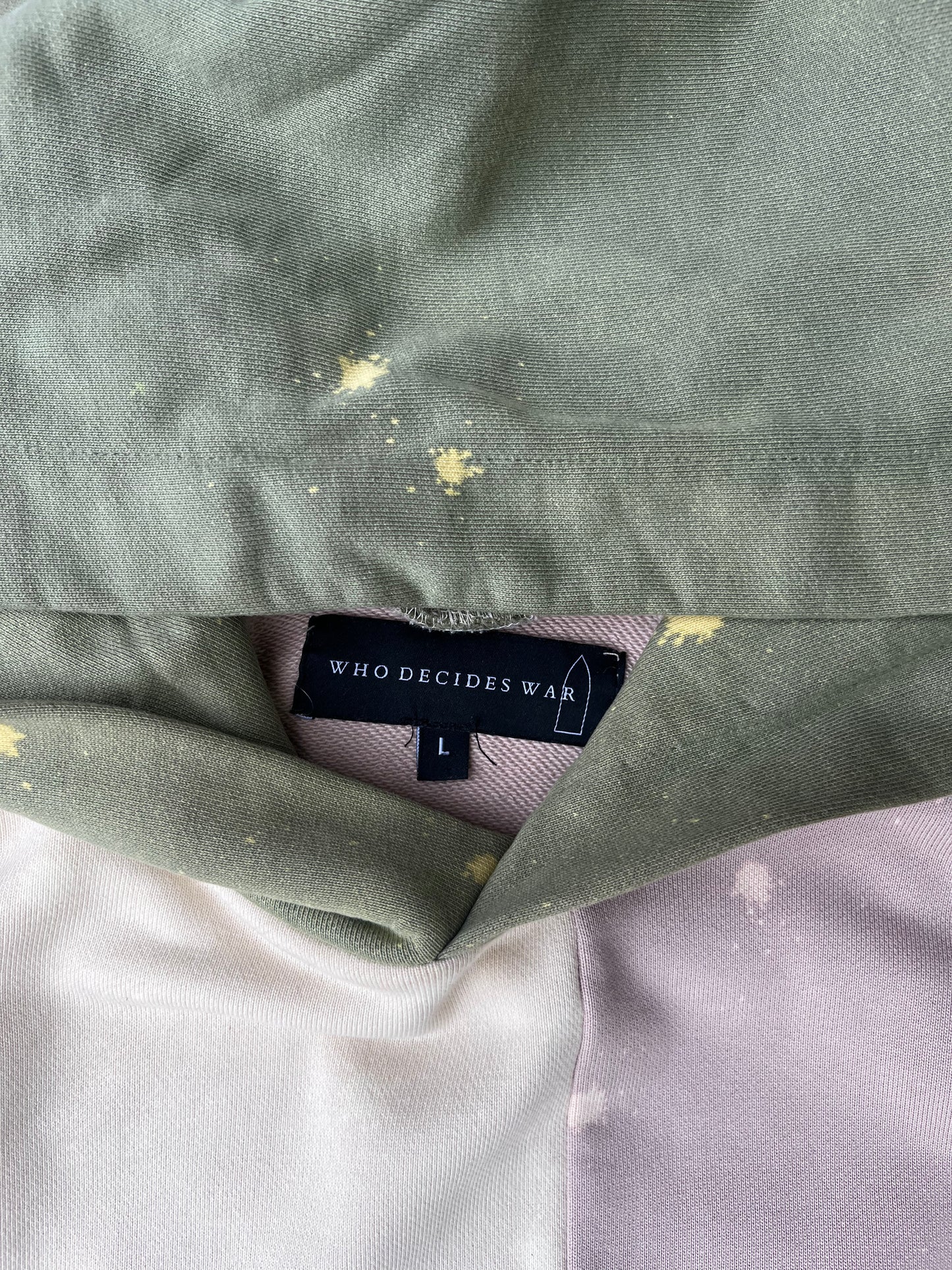 WHO DECIDES WAR PATCHWORK HOODIE (L)