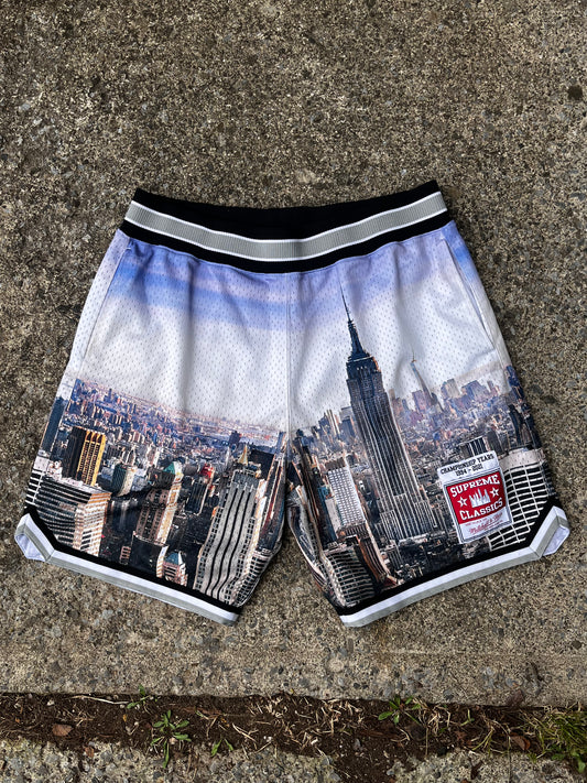 SUPREME 2021 MITCHELL & NESS SKYLINE SHORTS (M)