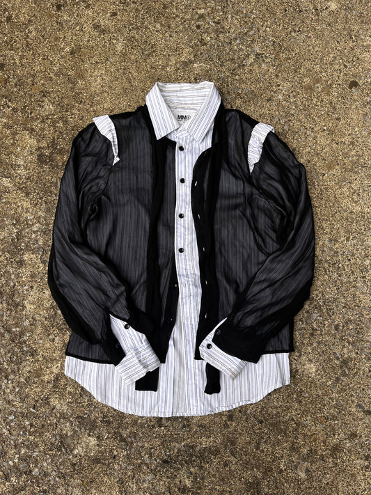MM6 MAISON MARGIELA LAYERED BUTTON-UP (S)