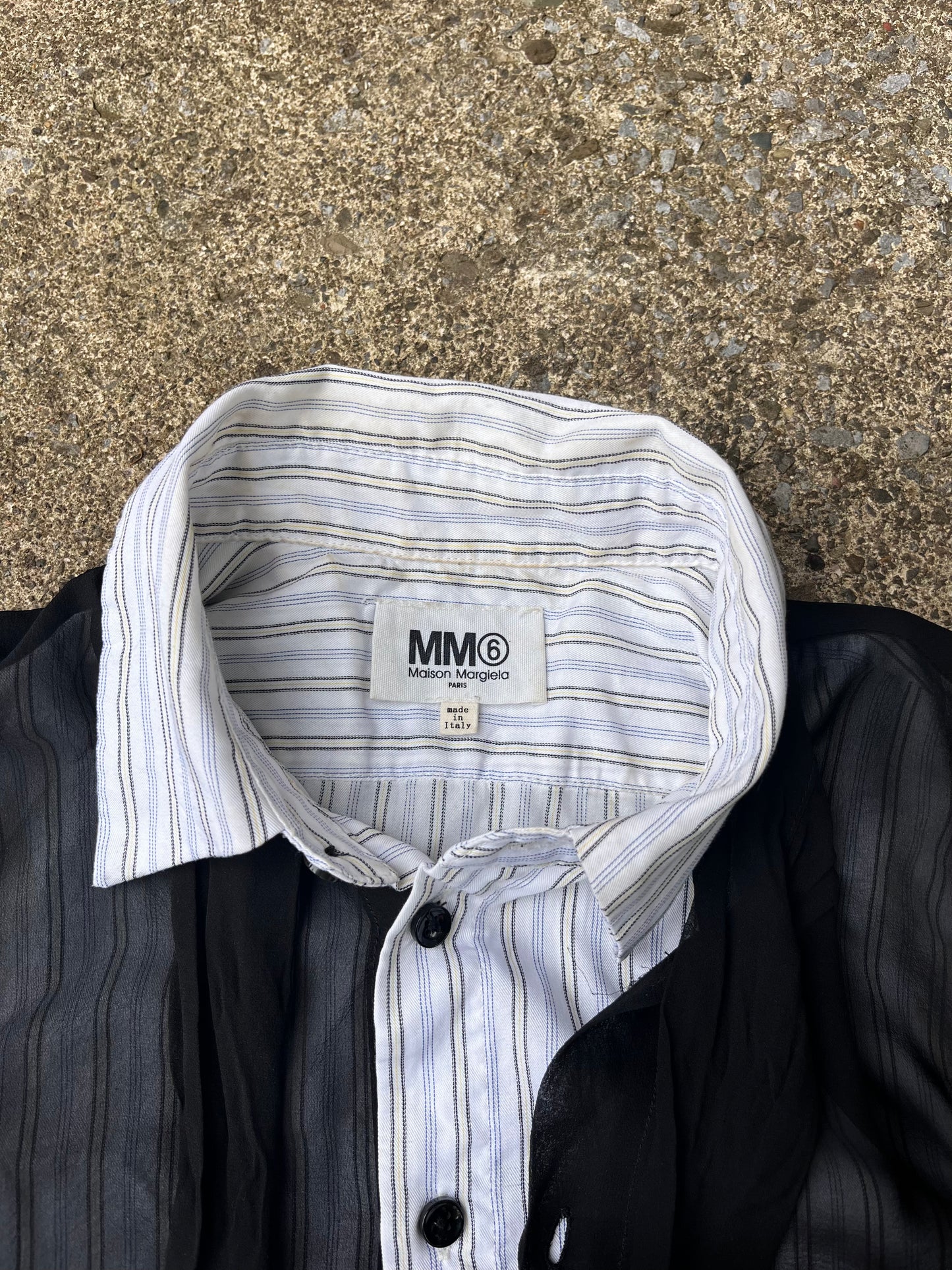 MM6 MAISON MARGIELA LAYERED BUTTON-UP (S)
