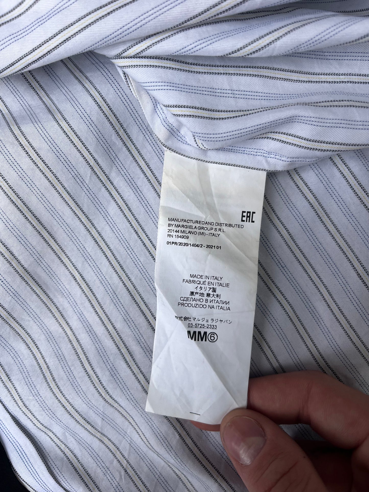 MM6 MAISON MARGIELA LAYERED BUTTON-UP (S)