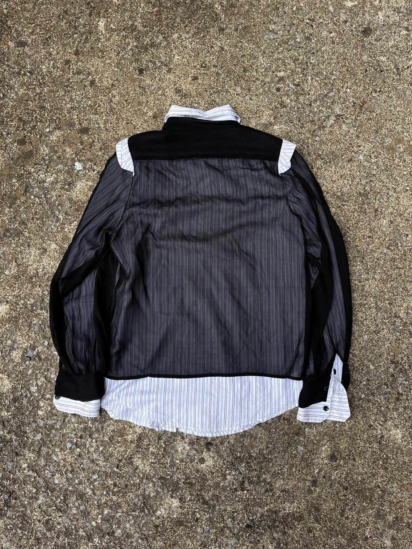 MM6 MAISON MARGIELA LAYERED BUTTON-UP (S)